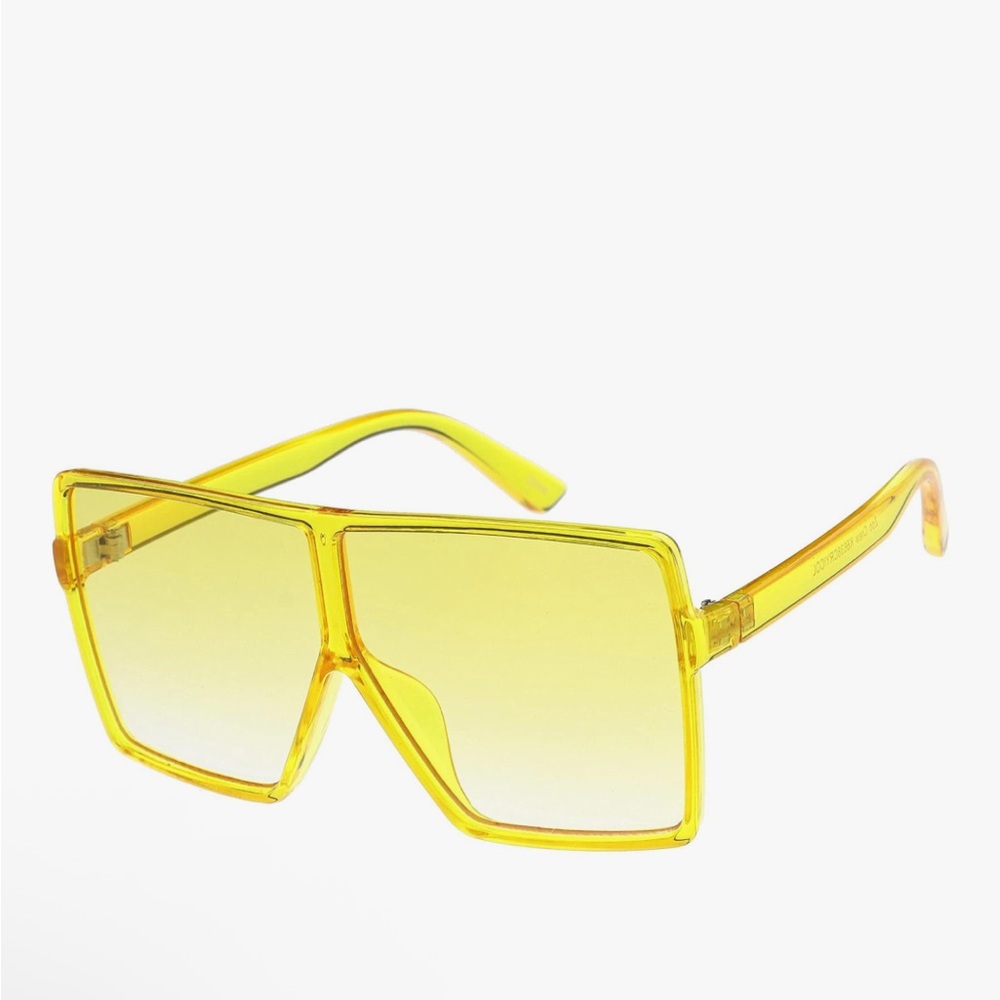 Oversized Yellow Square Gradient Sunglasses